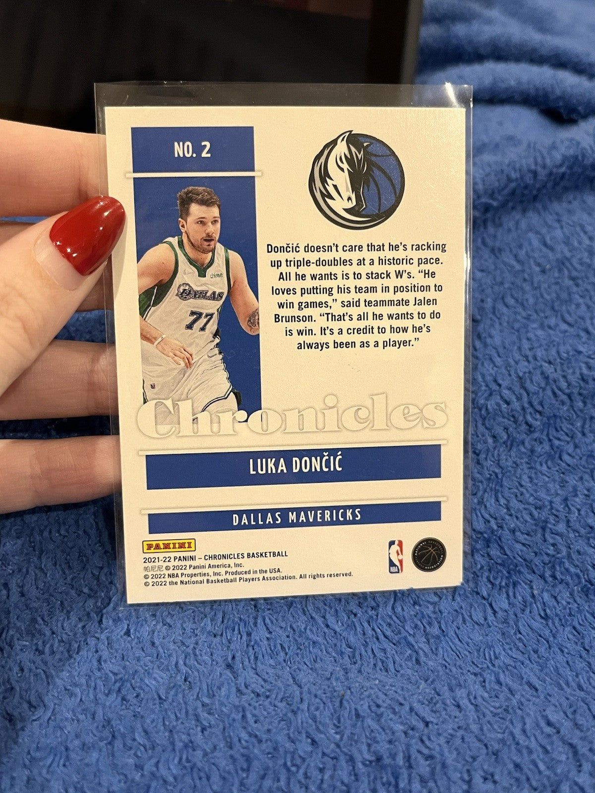 Panini 2021 22 Chronicles Basketball Luka Dončić Base No. 2 Mavericks2