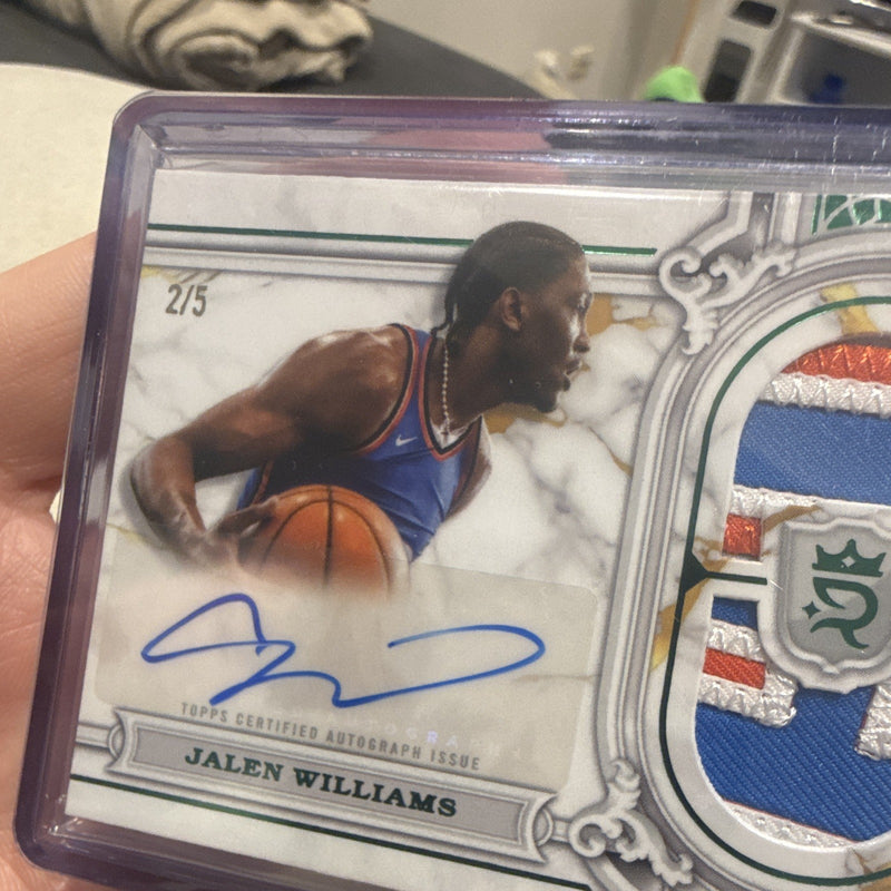 Topps Jalen Williams Royalty Regalia Relic Signatures Auto GU 2/5 RRS JWI3
