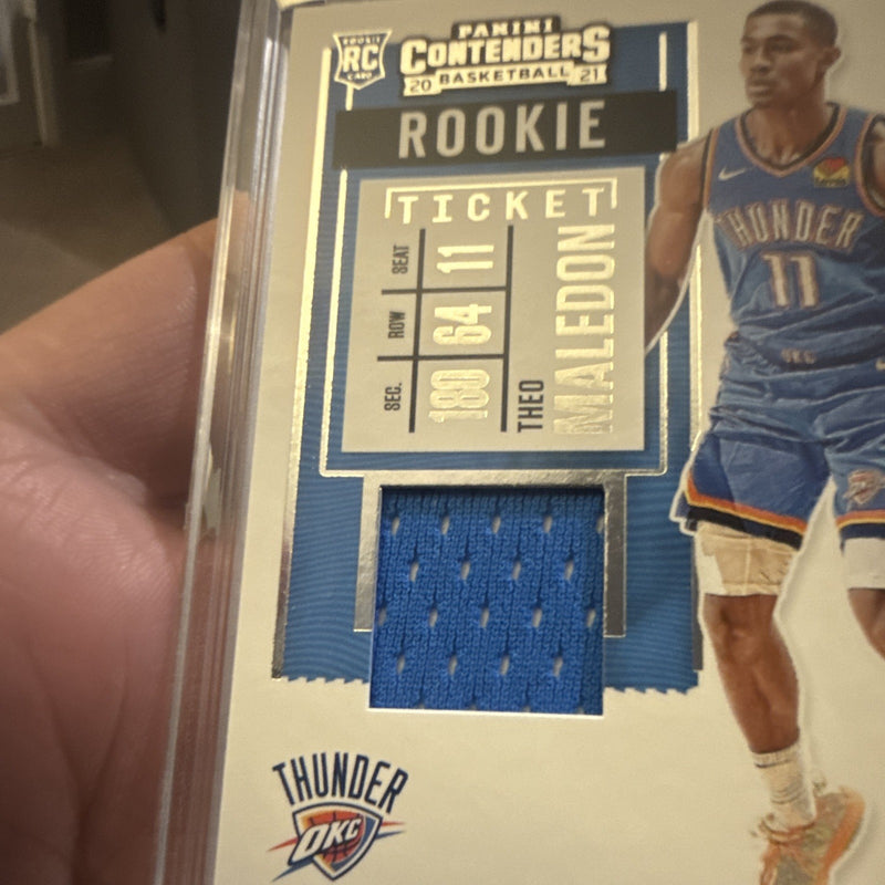 Theo Maledon Rookie Ticket 2020-21 Panini Contenders RS-TMD OKC Memo1