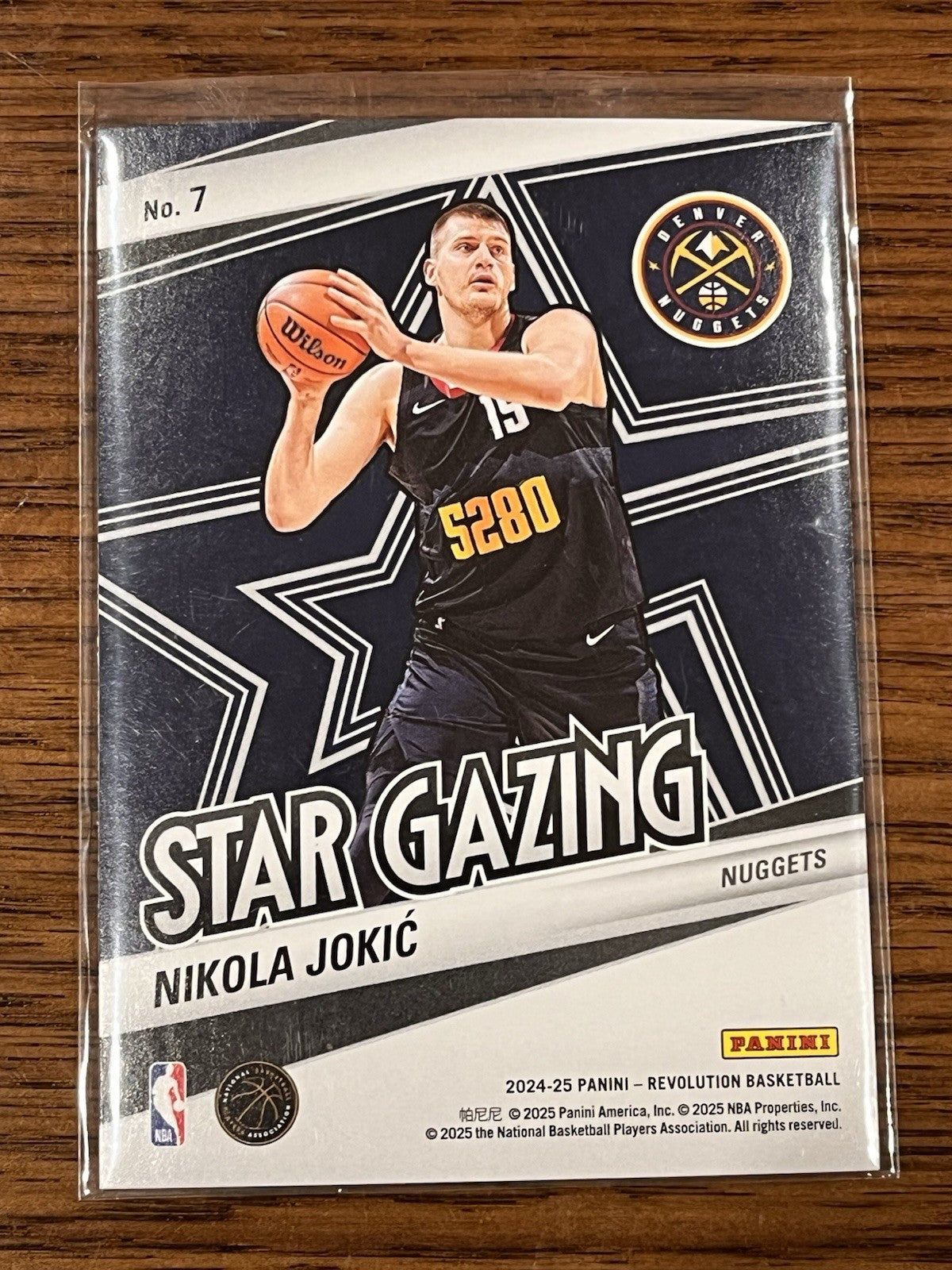 Panini Nikola Jokic Star Gazing Insert 2024 25 Revolution No. 7 Nuggets2