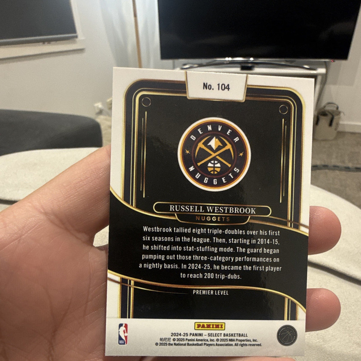 Russell Westbrook Premier Level 2024 25 Panini Select Basketball 104 Nuggets1