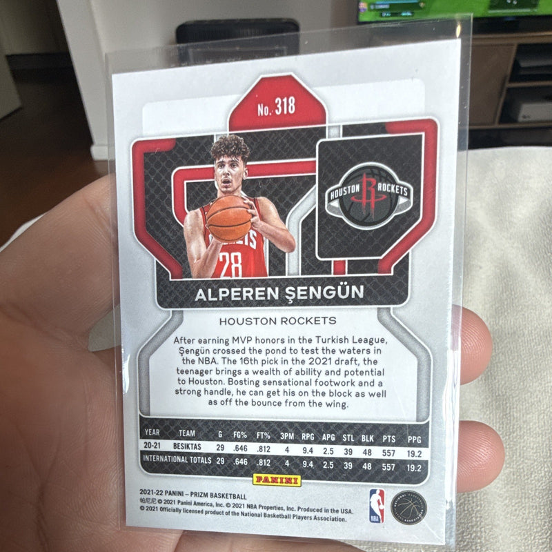 Panini Prizm Basketball 2021 22 Alperen Şengün Rookie RC #318 Rockets1