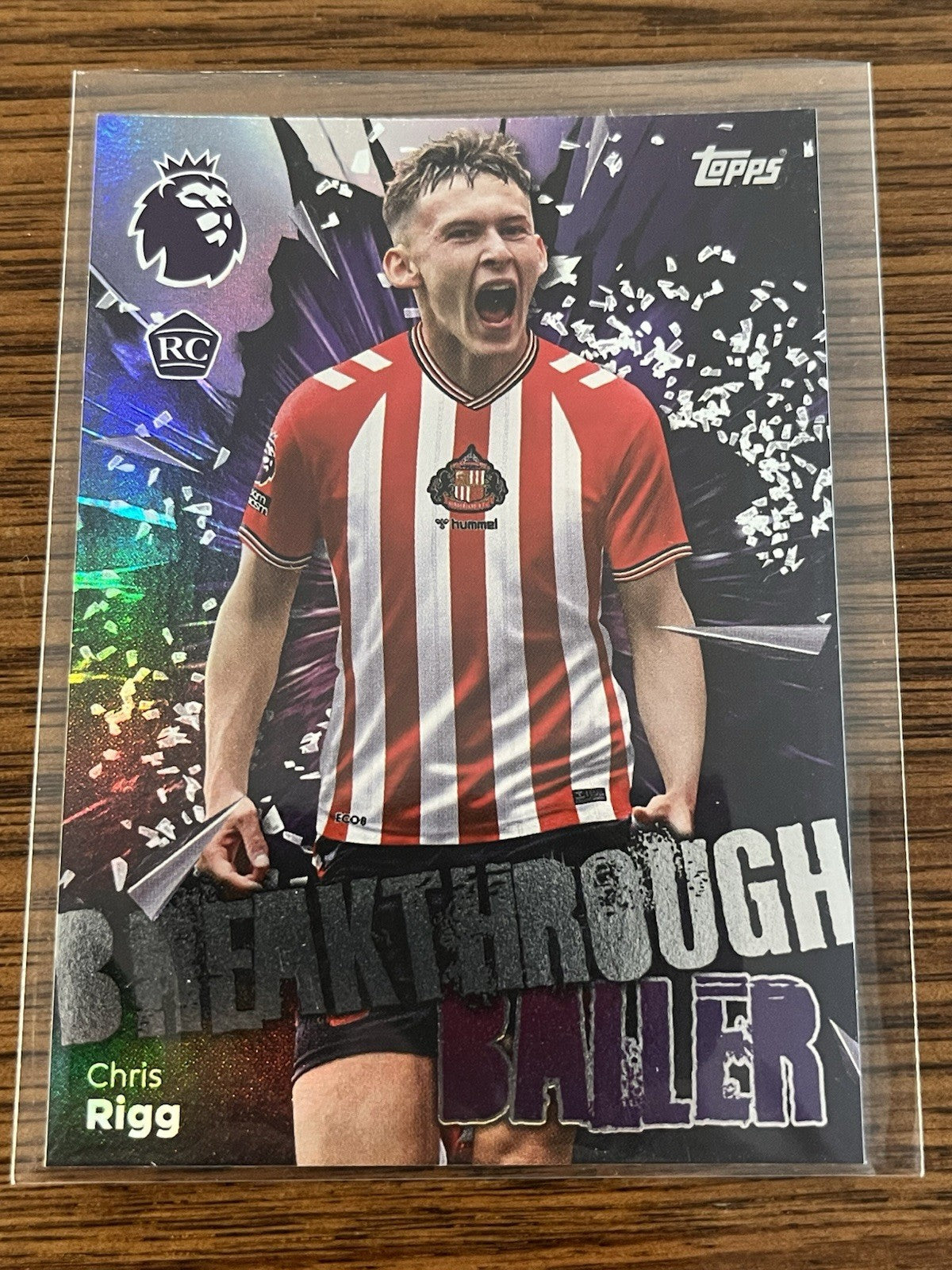 Topps Premier League Breakthrough Baller Rookie Chris Rigg Sunderland #3601