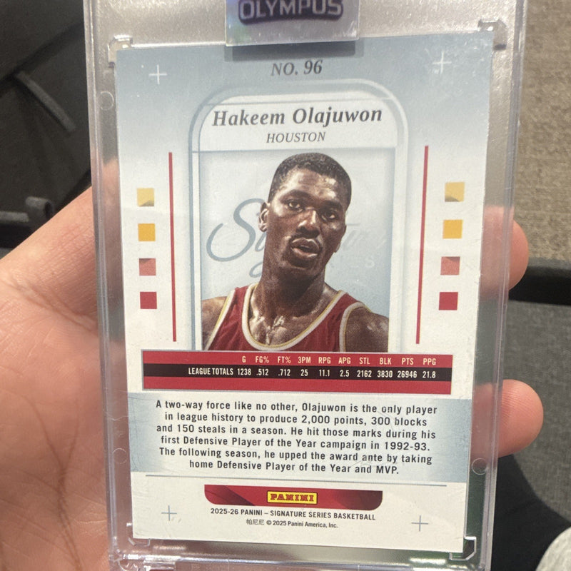 Panini 2025 26 Signature Series Hakeem Olajuwon #96 Rockets 15/15 Olympus1