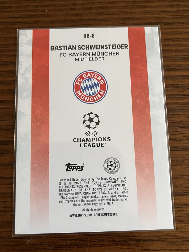 Topps UEFA Champions League Insert BB 8 Bastian Schweinsteiger FC Bayern2