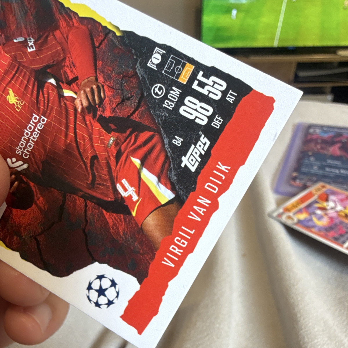 Topps Virgil van Dijk Defensive Rock Match Attax Liverpool FC #84 98 DEF3