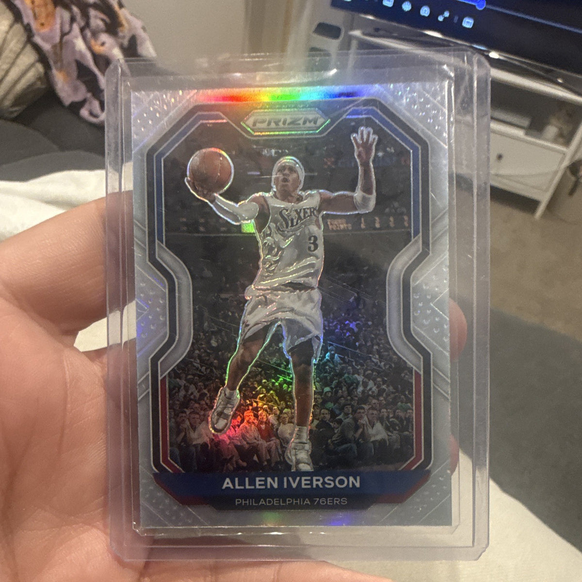Panini Prizm 2020 21 Allen Iverson Philadelphia 76ers Hologram #190