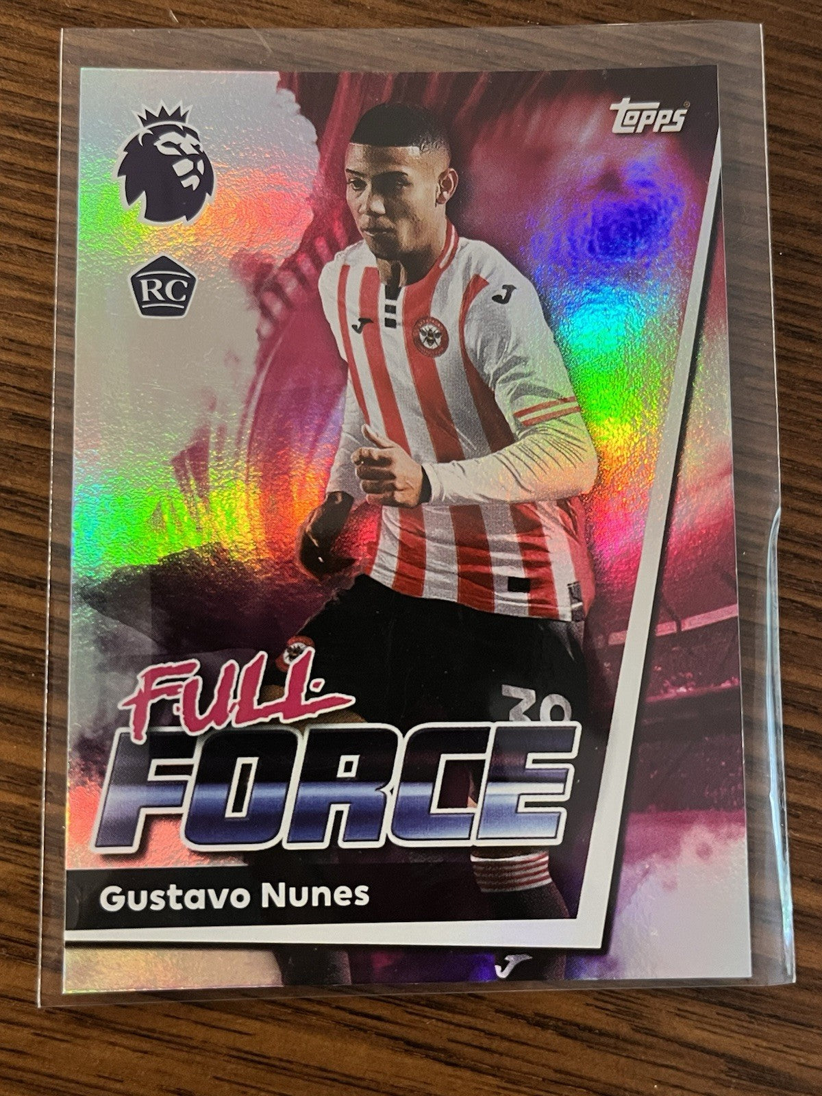 Topps Premier League Full Force Rookie Insert Gustavo Nunes Brentford 71 25/261