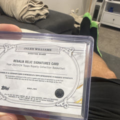 Topps Jalen Williams Royalty Regalia Relic Signatures Auto GU 2/5 RRS JWI6