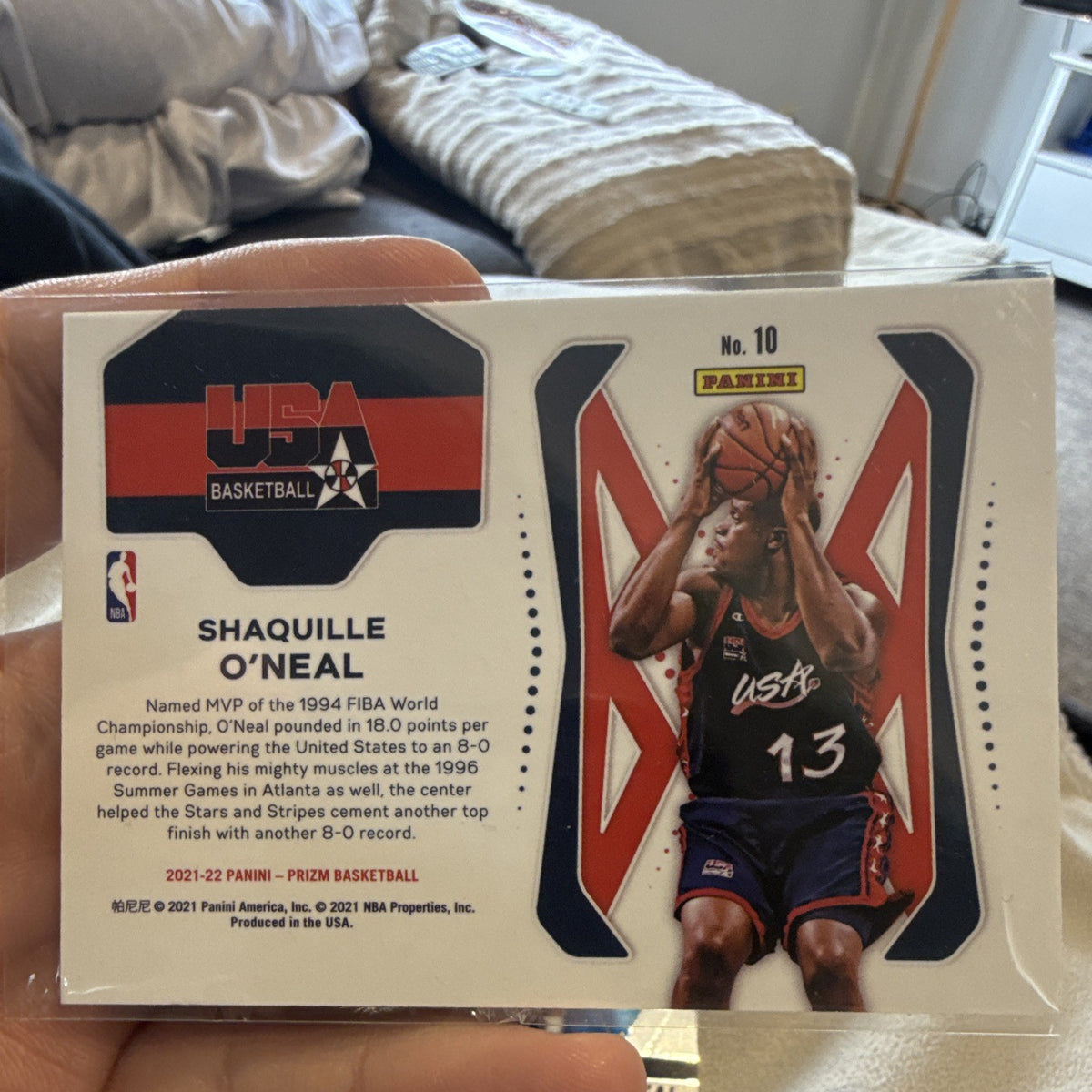 Panini 2021 22 Prizm Basketball Shaquille O'Neal USA Basketball Insert No. 101