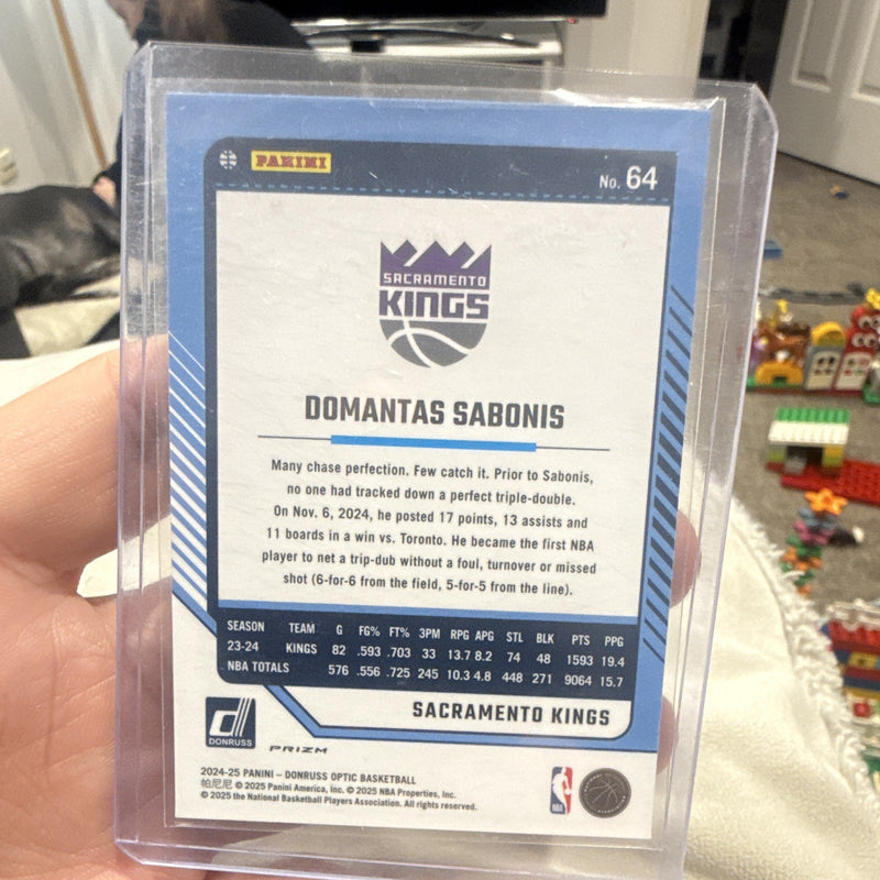 Panini Donruss Optic Domantas Sabonis Prizm Insert #64 Sacramento Kings 24 251