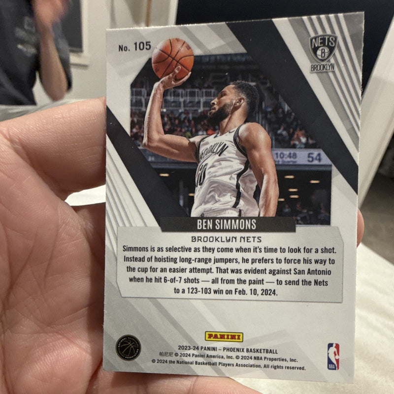 Panini Ben Simmons Base 2023-24 Phoenix Basketball 105 Brooklyn Nets1