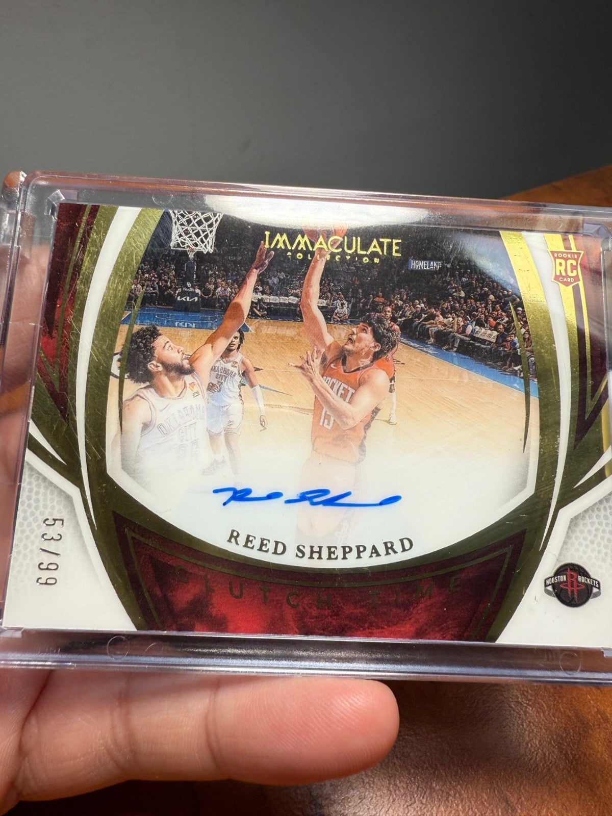 2024 IMMACULATE COLLECTION CLUTCH TIME REED SHEPPARD ON-CARD ROOKIE AUTO /990