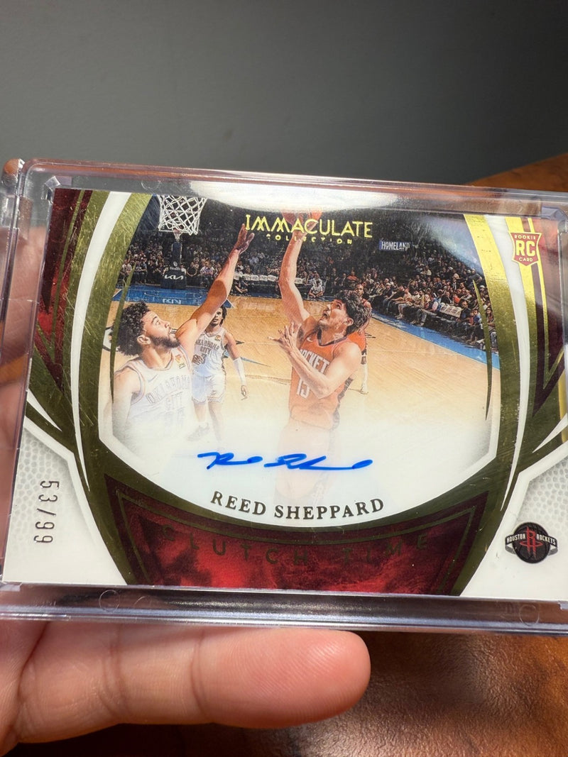 2024 IMMACULATE COLLECTION CLUTCH TIME REED SHEPPARD ON-CARD ROOKIE AUTO /990