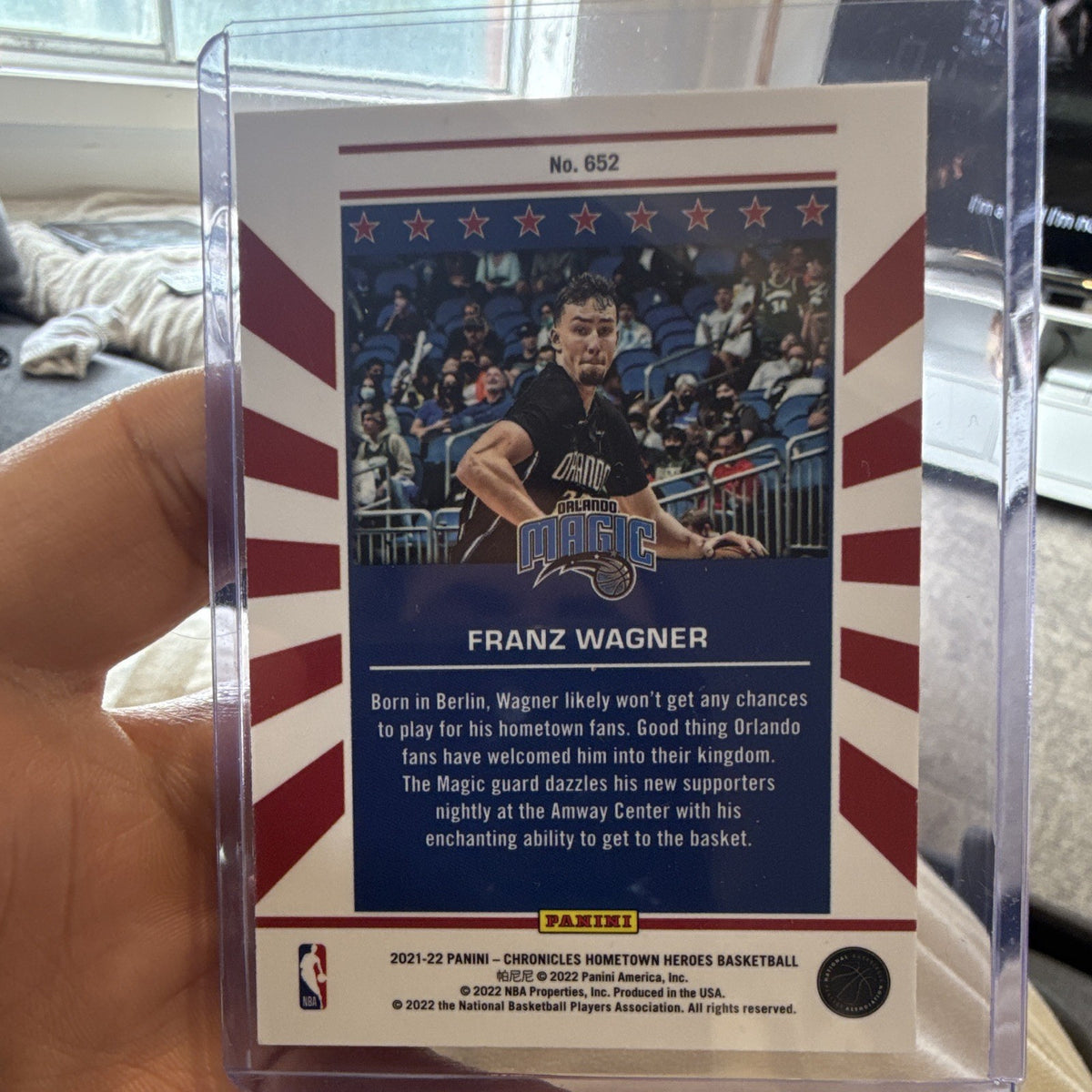 Panini 2021 22 Chronicles Hometown Heroes Franz Wagner Orlando Magic RC #6521