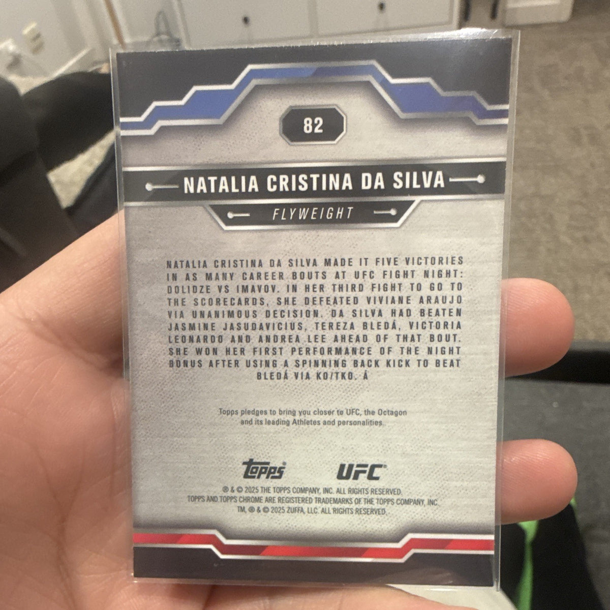 Topps Chrome UFC 2025 Natalia Cristina Da Silva 82 Flyweight   Parallel/Variety1