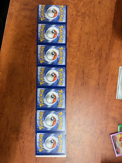 7x Sequential Pokémon Miscut Error Cards In A Row W/ Visible Alignment Dots3