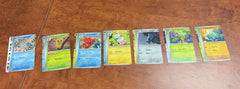 7x Sequential Pokémon Miscut Error Cards In A Row W/ Visible Alignment Dots2
