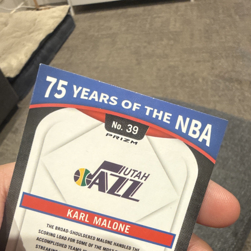 Panini Donruss Optic 2021 22 Karl Malone Utah Jazz Prizm 75 Years NBA #392