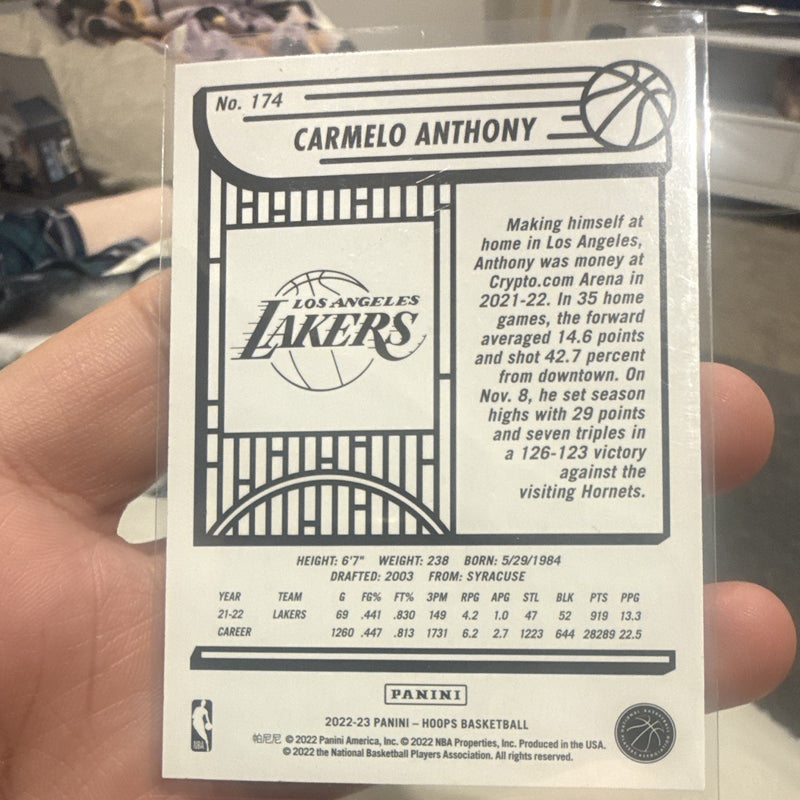 Panini Hoops 2022 23 Carmelo Anthony Base Los Angeles Lakers #1741