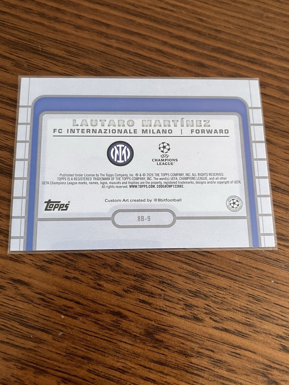 Topps UEFA Champions League Insert Lautaro Martínez Inter Milan 8B 92