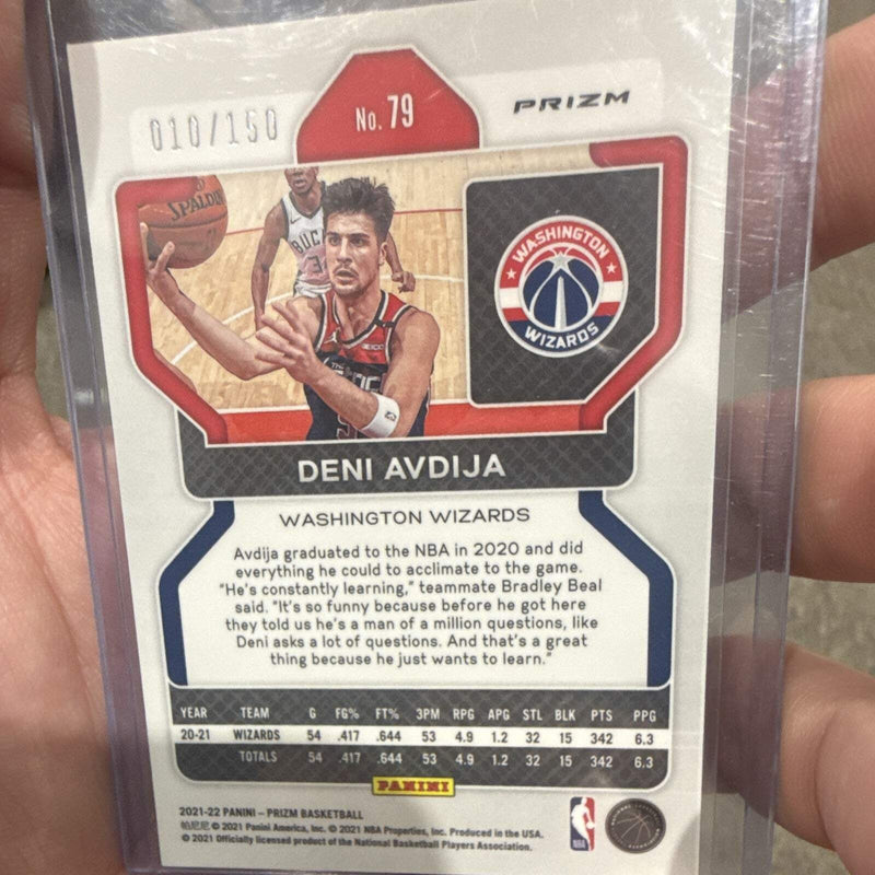 Panini Prizm Deni Avdija 2021 22 Basketball #79 Wizards 010/1501