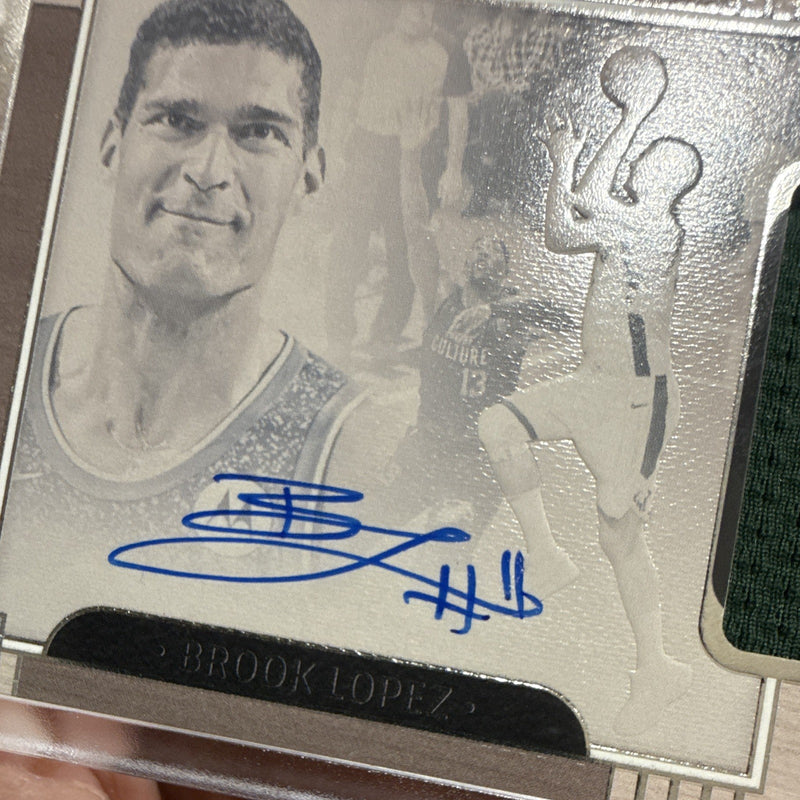 Panini One and One Brook Lopez Auto Patch JA-BLZ 32/99 Milwaukee Bucks2