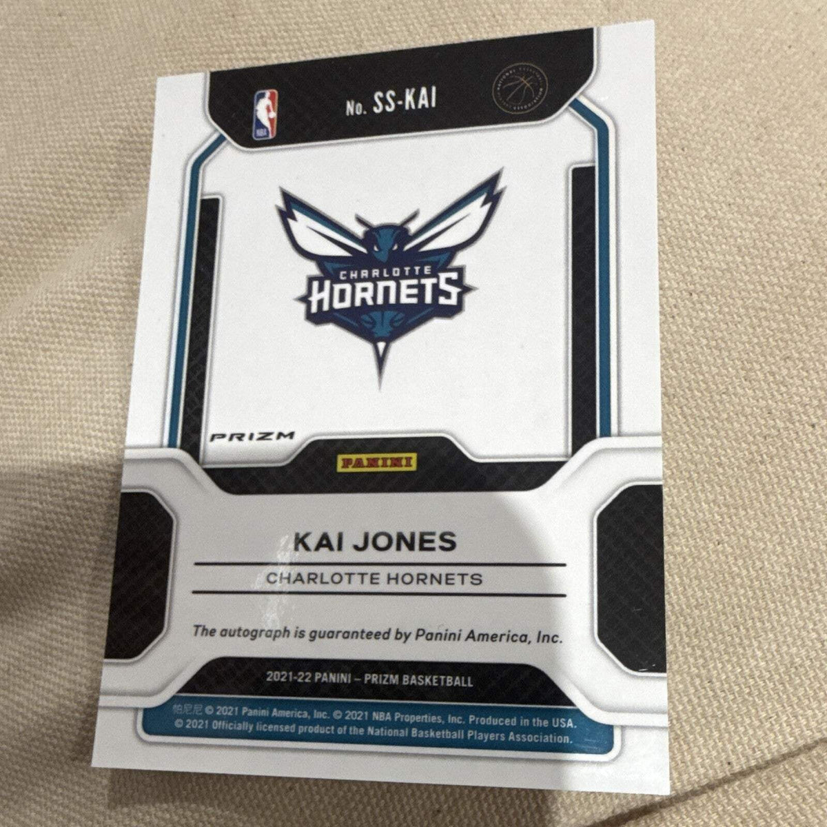 Panini Prizm 2021 22 Kai Jones Rookie Auto Sensational Signatures SS KAI2