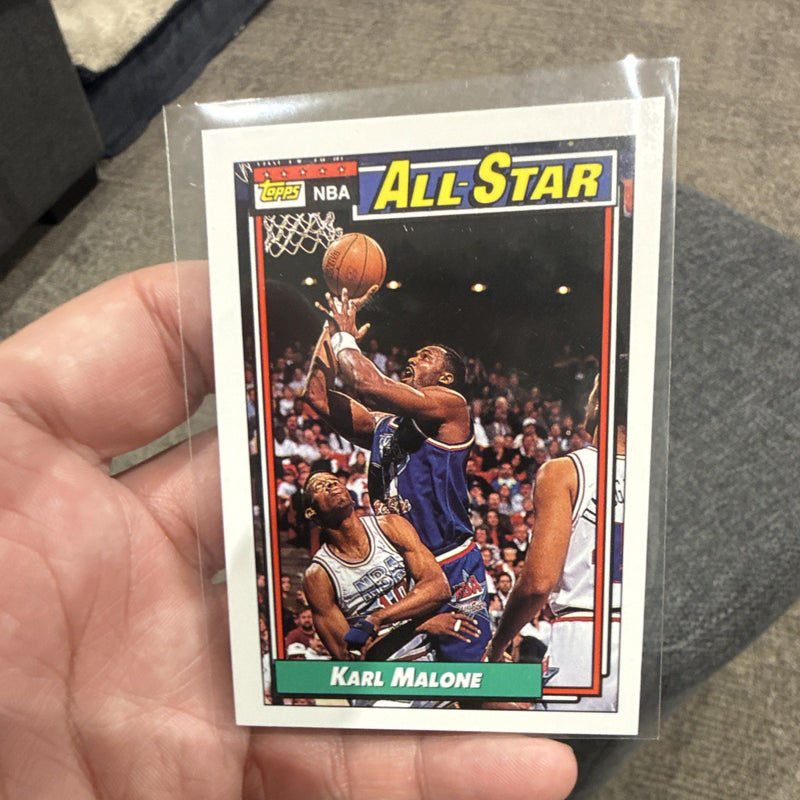 Topps Karl Malone Insert NBA All Star 1991 92 #123 Utah Jazz Card0