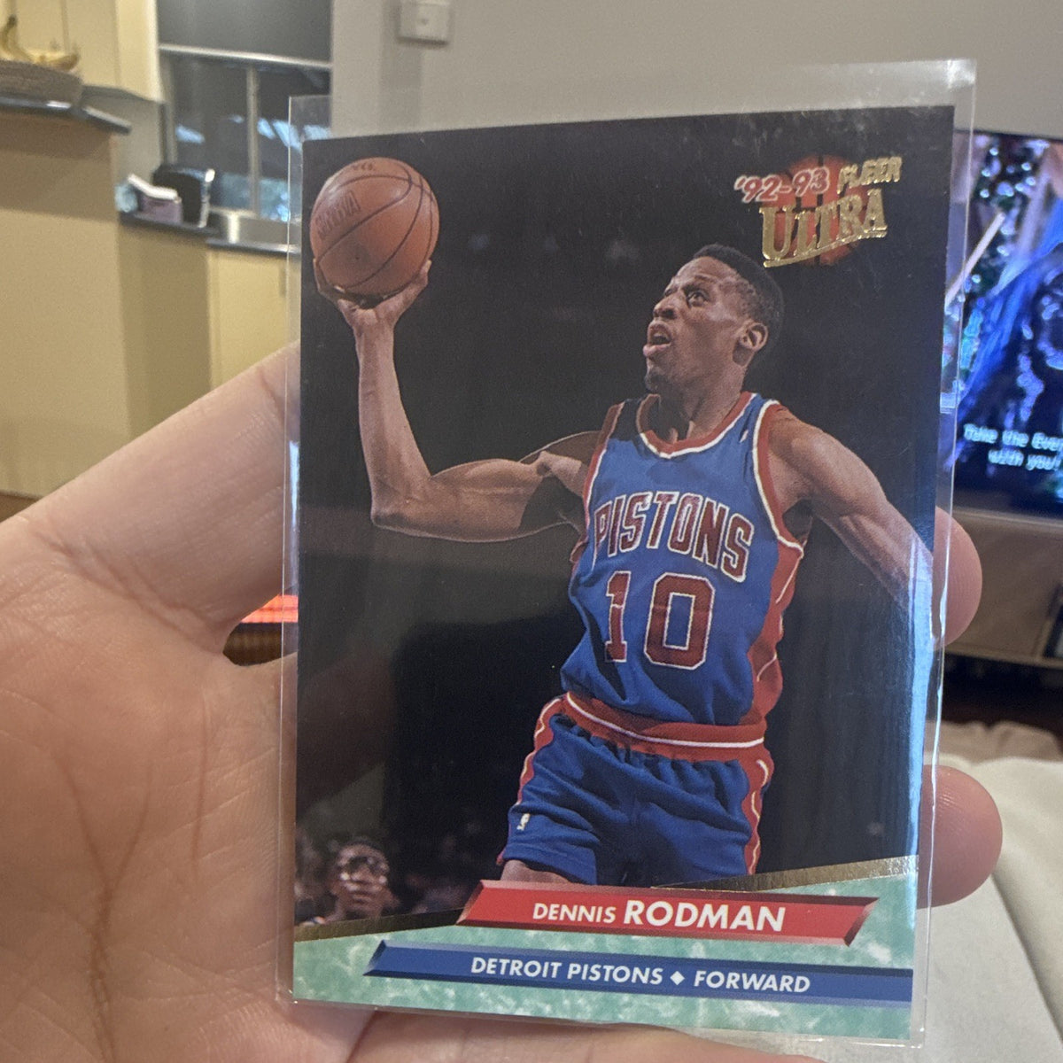 Fleer Ultra 1992 93 Dennis Rodman Base Detroit Pistons #58 NBA Card0