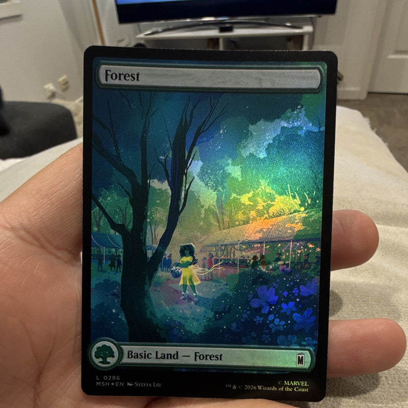 Magic: The Gathering Forest Basic Land Foil Marvel MSH 02860