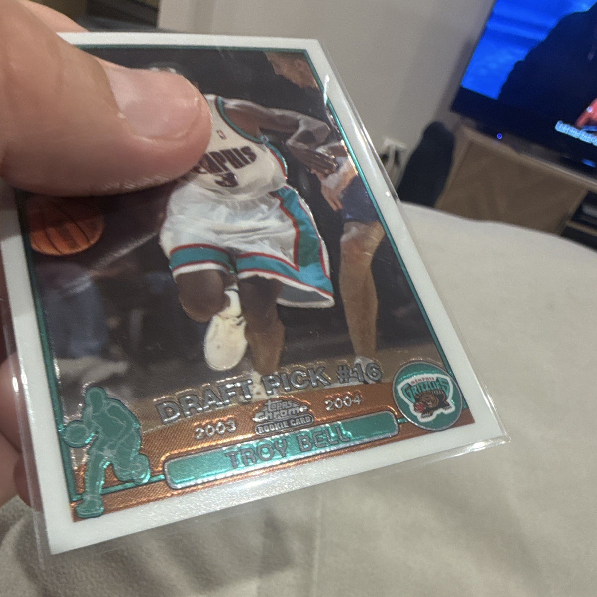 Topps Chrome Troy Bell Rookie 126 Draft Pick #16 Memphis Grizzlies 2003 043