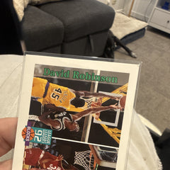 SkyBox NBA Hoops 1992 League Leaders 92 Blocks #323 Robinson Olajuwon3