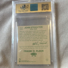 Fleer 1997 98 John Stockton Goudey Greats Insert #13 AiGrading 9 Mint3