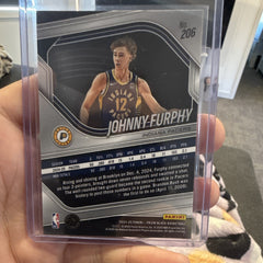 Panini Prizm Black Basketball 2024-25 Johnny Furphy Rookie RC Indiana Pacers 2062