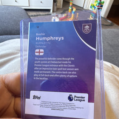 Bashir Humphreys Rookie Topps Chrome Premier League Burnley FC 582