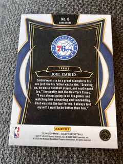 Panini 2024-25 Select Basketball Joel Embiid Concourse No. 6 Philadelphia 76ers2