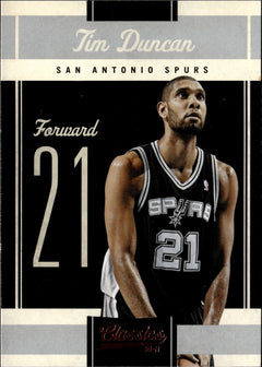 Tim Duncan Base Panini Classics 6 NM0