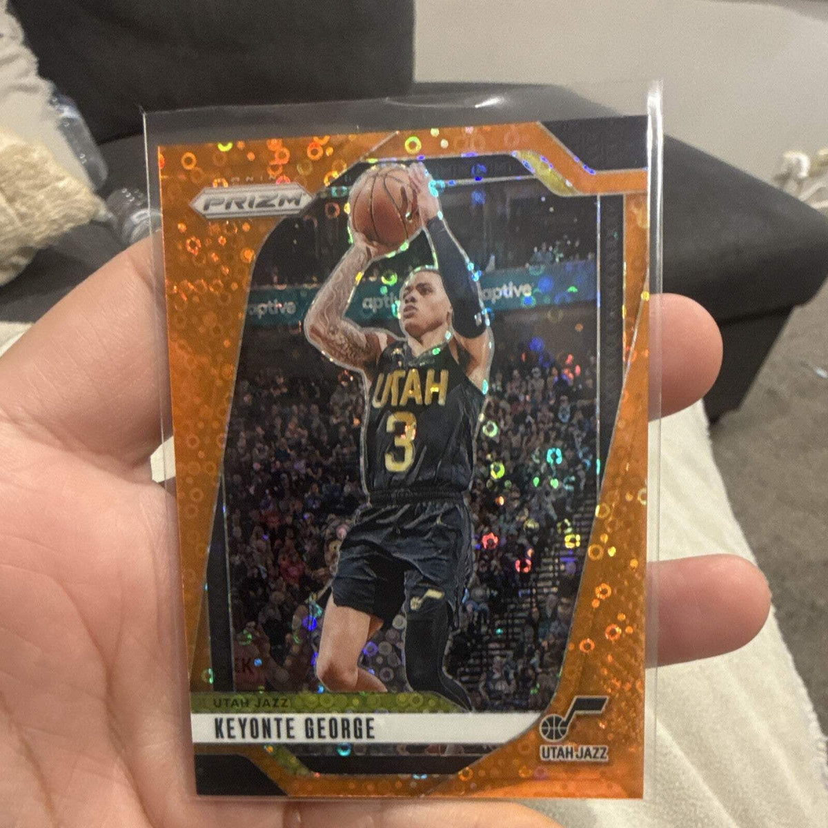 Panini Prizm 2024 25 Keyonte George Utah Jazz Orange Disco #87 067/1253