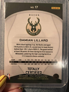 Panini 2024 25 Totally Certified Damian Lillard Parallel/Variety #17 Bucks2
