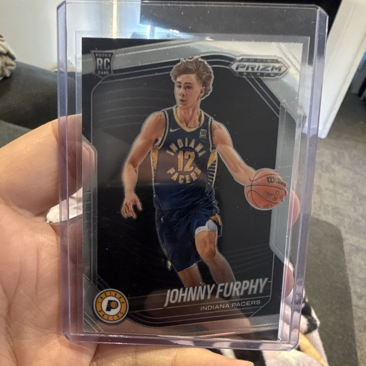 Panini Prizm Black Basketball 2024-25 Johnny Furphy Rookie RC Indiana Pacers 2060