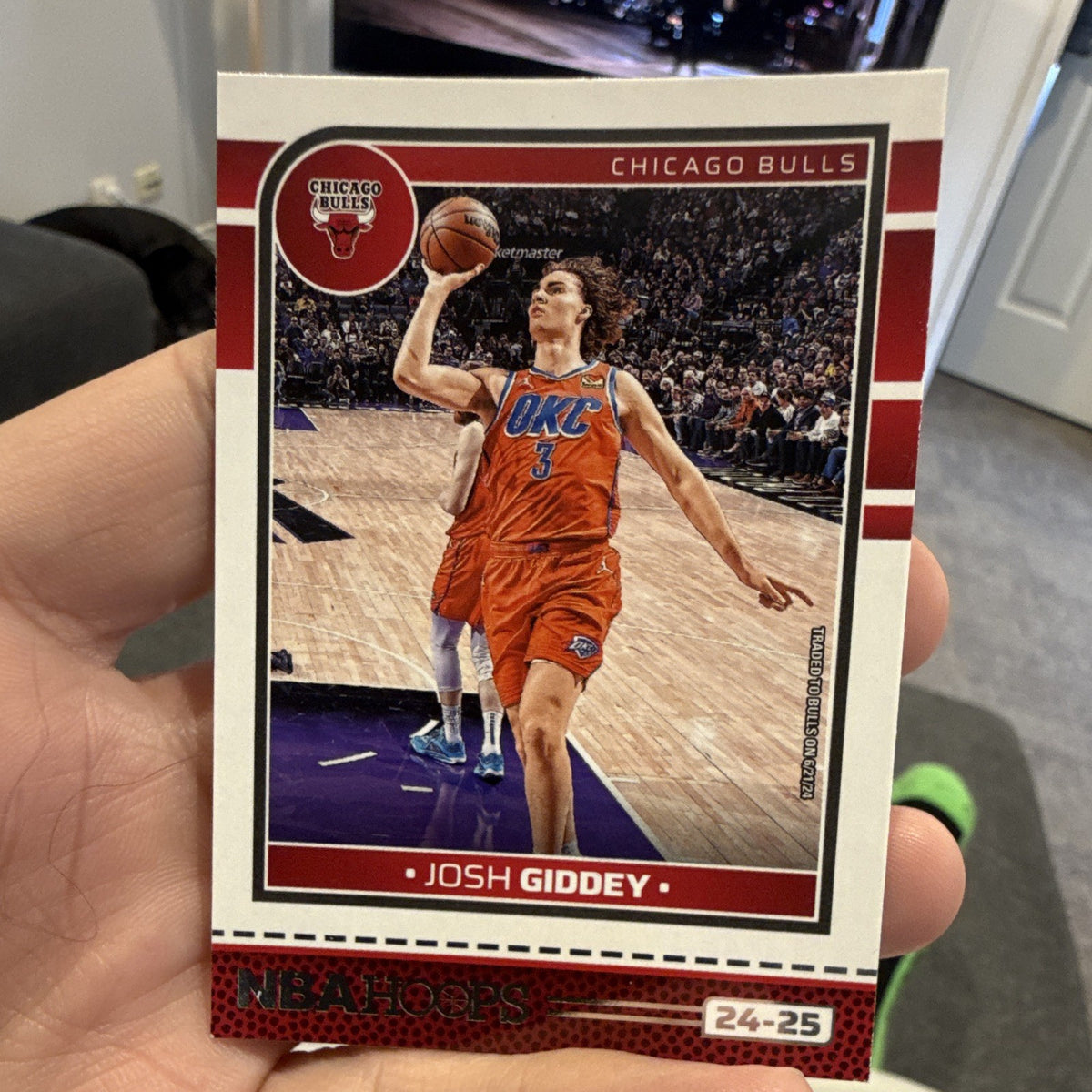 Panini 2024 25 NBA Hoops Josh Giddey Base Set #217 Chicago Bulls0