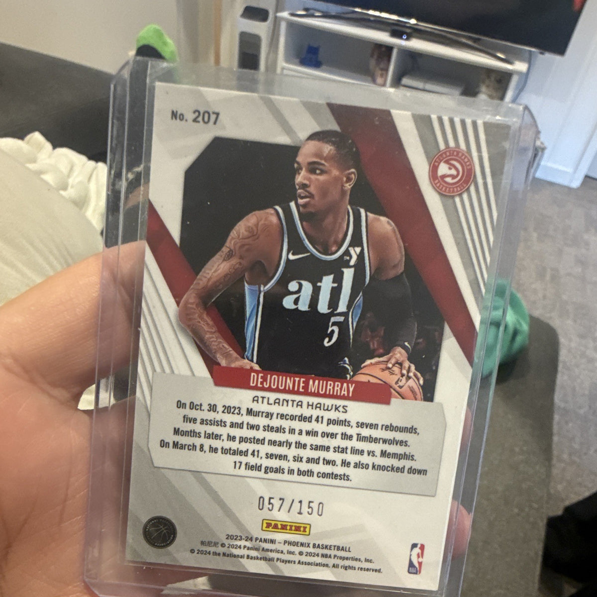 Panini Phoenix 2023 24 Dejounte Murray Atlanta Hawks #207 057/1501