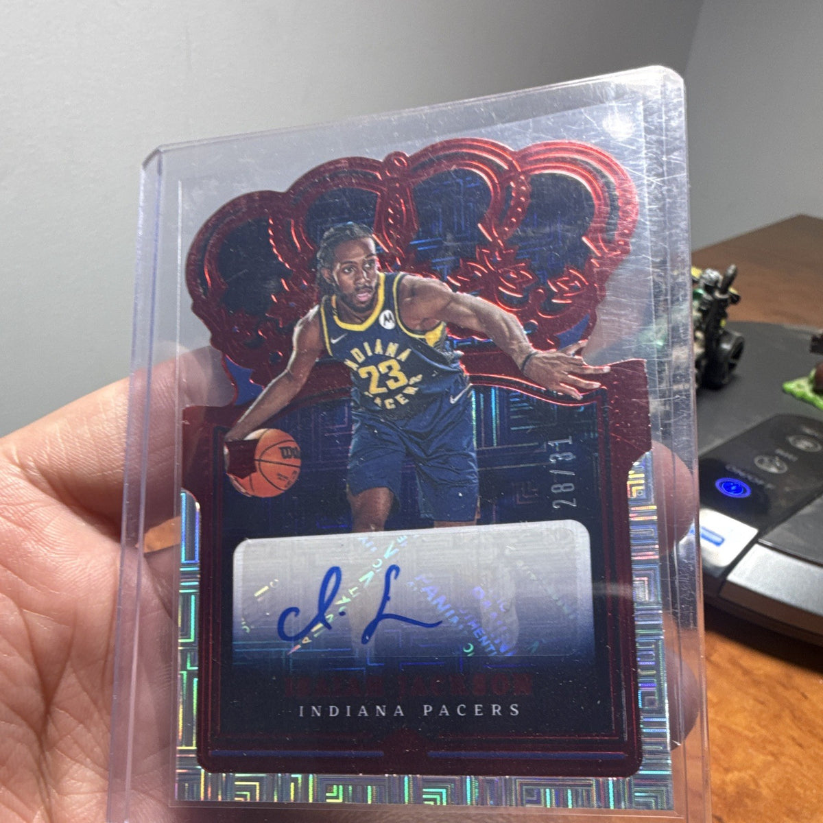 Panini Crown Royale 2021 22 Isaiah Jackson RC IJK Auto 28/31 Indiana Pacers0