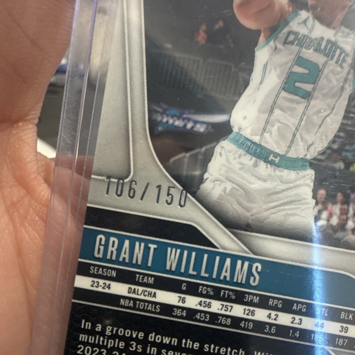 Panini Prizm 2024 25 Grant Williams Hornets #31 Hologram Parallel 106/1503