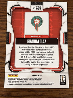 Panini Prizm FIFA World Cup 2026 Brahim Díaz Parallel #305 Morocco Soccer2