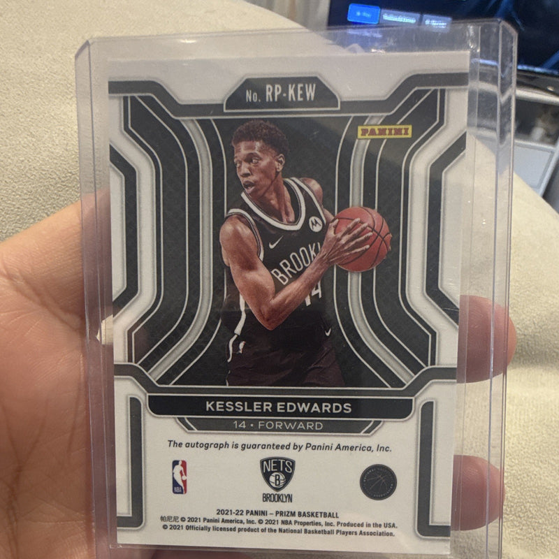 Panini 2021 22 Prizm Kessler Edwards Brooklyn Nets Penmanship RP KEW RC Auto2