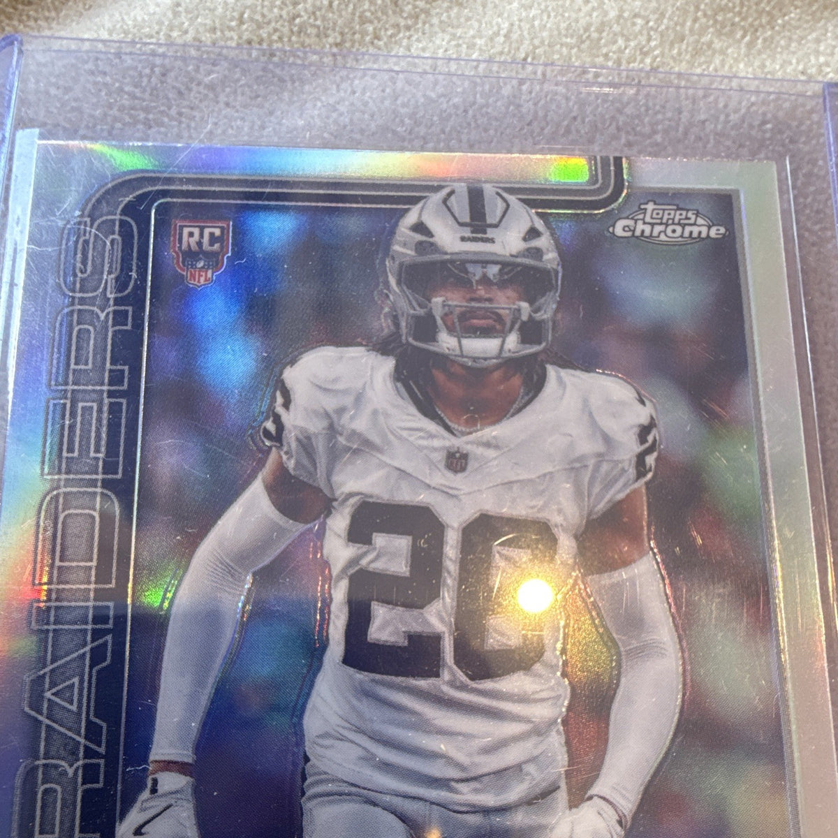 Topps Chrome Darien Porter Xfractor Refractor Rookie Las Vegas Raiders 3671