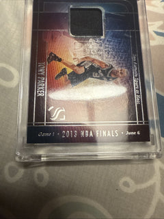 2013 Tony Parker NBA finals Game Worn Silhouette basketball3