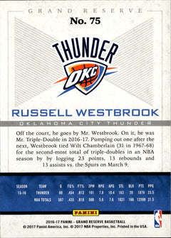 Russell Westbrook Base Panini Grand Reserve 75 NM1